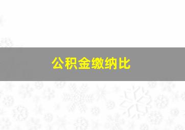 公积金缴纳比