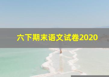 六下期末语文试卷2020