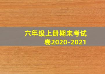 六年级上册期末考试卷2020-2021