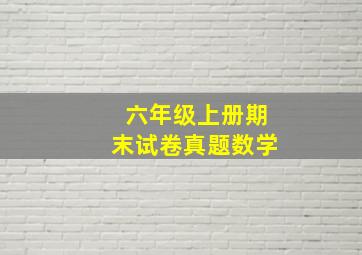 六年级上册期末试卷真题数学