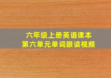 六年级上册英语课本第六单元单词跟读视频