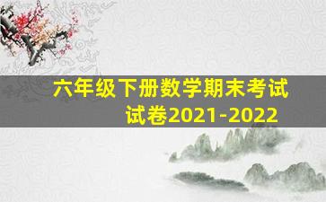 六年级下册数学期末考试试卷2021-2022