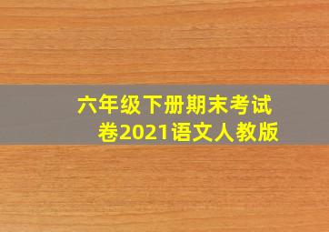 六年级下册期末考试卷2021语文人教版