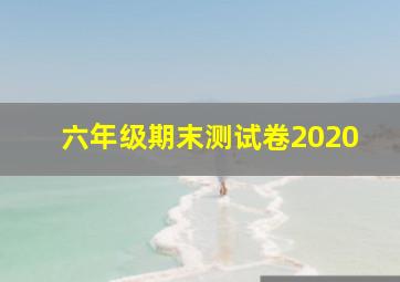 六年级期末测试卷2020