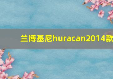 兰博基尼huracan2014款