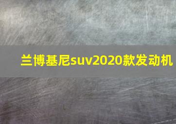 兰博基尼suv2020款发动机