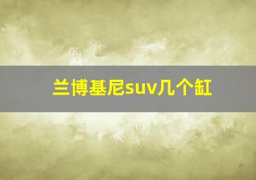 兰博基尼suv几个缸