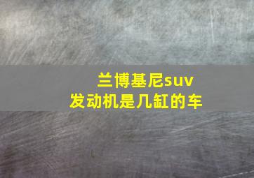 兰博基尼suv发动机是几缸的车