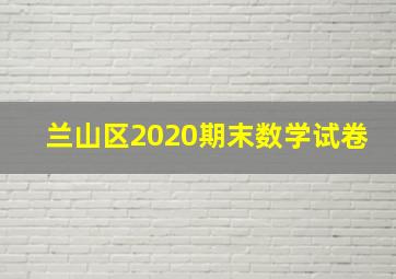 兰山区2020期末数学试卷