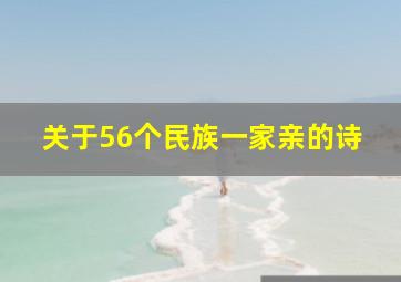 关于56个民族一家亲的诗