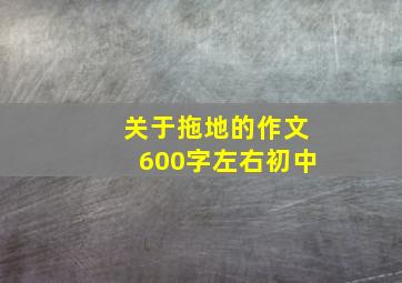 关于拖地的作文600字左右初中