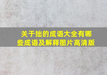 关于拙的成语大全有哪些成语及解释图片高清版