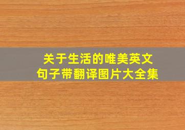 关于生活的唯美英文句子带翻译图片大全集