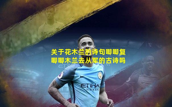 关于花木兰的诗句唧唧复唧唧木兰去从军的古诗吗