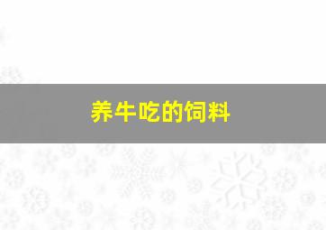 养牛吃的饲料