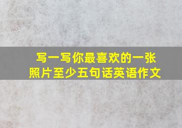 写一写你最喜欢的一张照片至少五句话英语作文