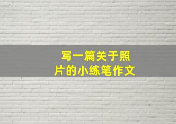 写一篇关于照片的小练笔作文