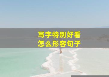 写字特别好看怎么形容句子