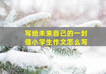 写给未来自己的一封信小学生作文怎么写