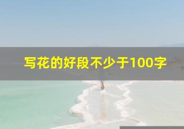 写花的好段不少于100字