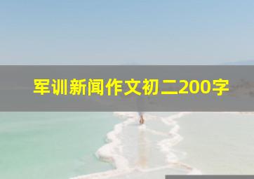 军训新闻作文初二200字