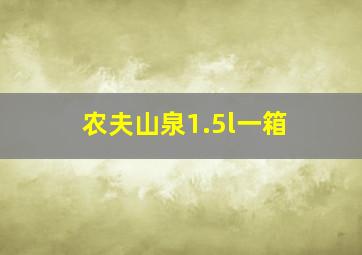 农夫山泉1.5l一箱