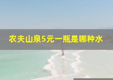 农夫山泉5元一瓶是哪种水