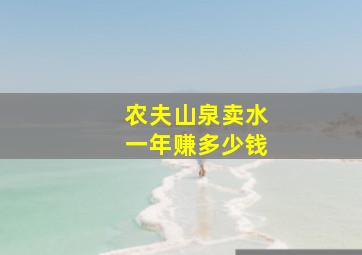 农夫山泉卖水一年赚多少钱