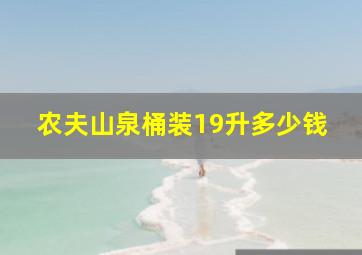 农夫山泉桶装19升多少钱