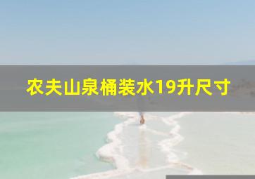 农夫山泉桶装水19升尺寸