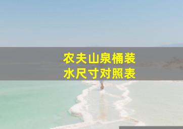 农夫山泉桶装水尺寸对照表