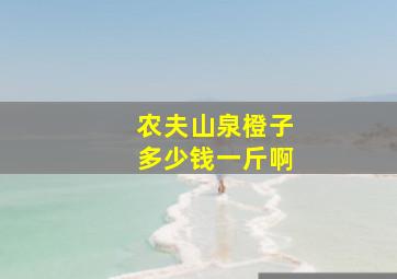 农夫山泉橙子多少钱一斤啊