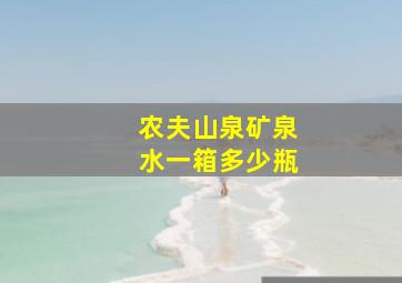 农夫山泉矿泉水一箱多少瓶