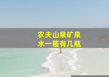 农夫山泉矿泉水一箱有几瓶