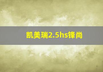 凯美瑞2.5hs锋尚