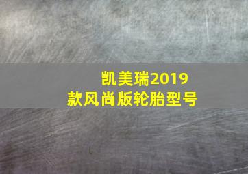 凯美瑞2019款风尚版轮胎型号