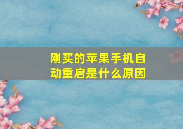 刚买的苹果手机自动重启是什么原因