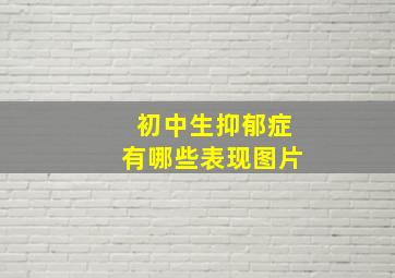 初中生抑郁症有哪些表现图片