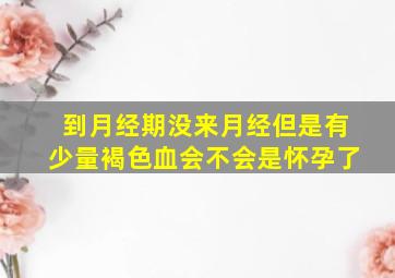 到月经期没来月经但是有少量褐色血会不会是怀孕了