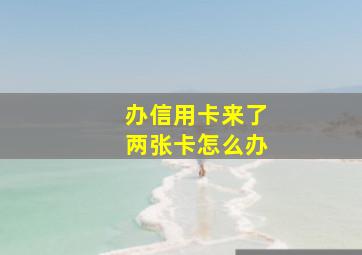 办信用卡来了两张卡怎么办