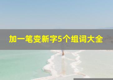 加一笔变新字5个组词大全