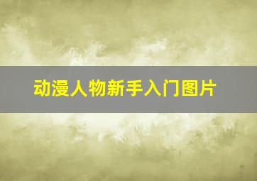 动漫人物新手入门图片