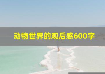 动物世界的观后感600字