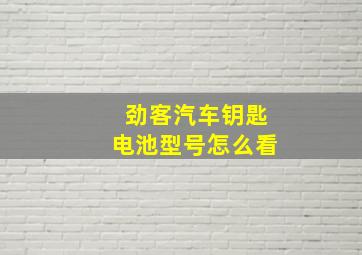 劲客汽车钥匙电池型号怎么看