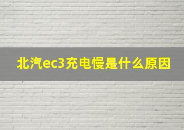 北汽ec3充电慢是什么原因