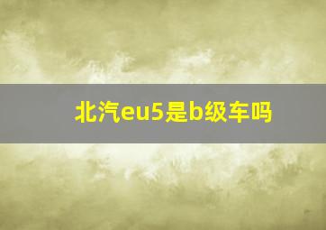 北汽eu5是b级车吗