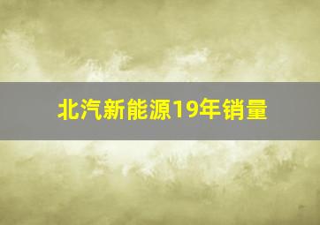 北汽新能源19年销量