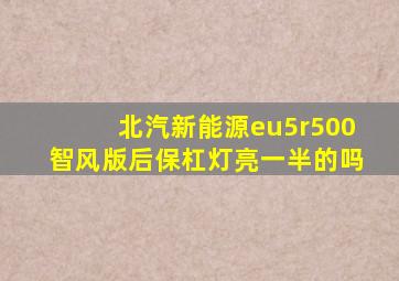 北汽新能源eu5r500智风版后保杠灯亮一半的吗