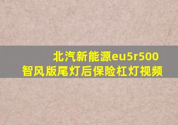 北汽新能源eu5r500智风版尾灯后保险杠灯视频