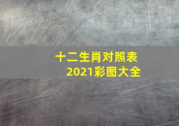 十二生肖对照表2021彩图大全